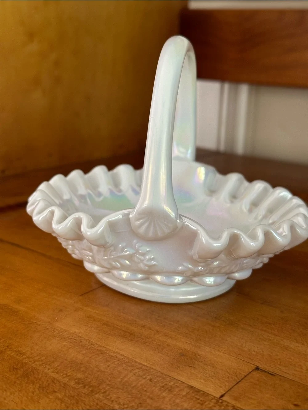 Westmoreland Miniature Iridescent Basket